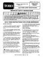 Toro 38005 1200 Power Curve Snowblower Operators Manual, 1990-1991 page 1