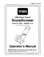 Toro 38025 1800 Power Curve Snowblower Manual, 1995 page 1