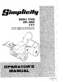 Simplicity 5 HP 990869 1690048 Double Stage Snow Away Snow Blower Owners Manual page 1