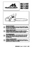 McCulloch Mac 3 14XT 4 18XT 4 20XT Chainsaw Owners Manual page 1