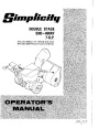 Simplicity 7 HP 990870 2025074 Double Stage Snow Blower Owners Manual page 1