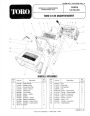 Toro 38000 S-120 Snowblower Parts Catalog, 1985-1986 page 1