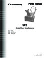 Simplicity 520 1694585 1694586 Single Stage Snow Blower Parts Manual page 1