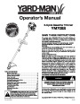 Yard Man YM70SS 2 Cycle Trimmer Lawn Mower Owners Manual by MTD page 1