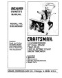Craftsman 536.885020 32-Inch Snow Blower Owners Manual page 1