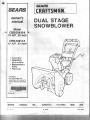 Craftsman C950-52810-8 C950-52812-8 28 and 32-Inch Snow Blower Owners Manual page 1