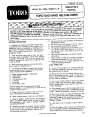 Toro 30935 20cc Hand Held Blower Operators Manual, 1991 page 1