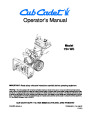 MTD Cub Cadet 724 WE Snow Blower Owners Manual page 1
