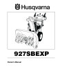 Husqvarna 927SBEXP Snow Blower Owners Manual page 1