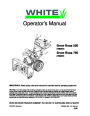 MTD White Outdoor Snow Boss 550 H623D 750 H633E Snow Blower Owners Manual page 1