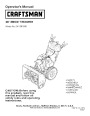 Craftsman 247.887900 28-Inch Snow Blower Owners Manual page 1