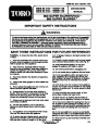 Toro 51575 850 Super Blower Manual, 1994-1995 page 1