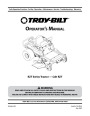 MTD Troy-Bilt RZT Series Colt Tractor Lawn Mower Owners Manual page 1
