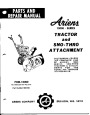 Ariens Sno Thro 10000 Series Snow Blower Parts Manual page 1