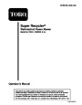 Toro 20044 21-Inch Super Recycler SR 21OS Lawn Mower Operators Manual, 1999 page 1