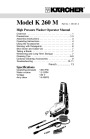 Kärcher K 260 M Electric Power High Pressure Washer Owners Manual page 1