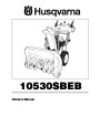 Husqvarna 10530SBEB Snow Blower Owners Manual page 1