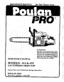 Poulan Pro 415 475 Chainsaw Owners Manual page 1