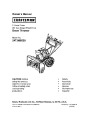 Craftsman 247.888530 28-Inch Snow Blower Owners Manual page 1