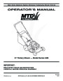 MTD 54M Series 21 Inch Rotary Lawn Mower Owners Manual page 1