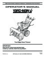 Yard-Man 769-03247 Snow Blower Owners Manual by MTD page 1