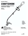 Craftsman 316.790130 15 Inch Weedwacker Trimmer Owners Manual page 1