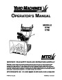 Yard Machines E740 E760 Snow Blower Owners Manual by MTD page 1