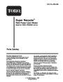 Toro 20039 21-Inch Super Recycler Lawn Mower Parts Catalog page 1