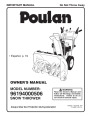 Poulan 96194000506 424027 Snow Blower Owners Manual page 1
