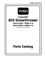 Toro 824 1028 Power Shift 38542 and 38558 Snow Blower Parts Catalog, 1999 page 1
