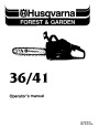 Husqvarna 36 41 Chainsaw Owners Manual page 1