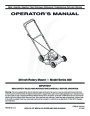 MTD 020 Series 20 Inch Rotary Lawn Mower Owners Manual page 1