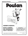 Poulan 96194000501 415110 Snow Blower Owners Manual page 1