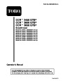 Toro CCR 3650 GTS 38439 Snow Blower Operators Manual, 2000 page 1