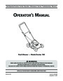 MTD 100 Push Lawn Mower Owners Manual page 1