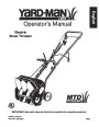 Yard-Man 769-00857 Electric Snow Blower Owners Manual by MTD page 1
