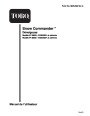 Toro Snow Commander 38600 38602 Snow Blower Operators Manual, 2002 – French page 1