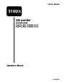 Toro 38051 522 Snowblower Operators Manual, 2001 page 1