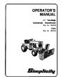 Simplicity 1692243 Hitch 1692244 47-Inch Snow Blower Owners Manual page 1