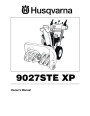 Husqvarna 9027STEXP Snow Blower Owners Manual page 1