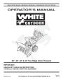 MTD White Outdoor 28 30 33 45 Two Stage Snow Blower Owners Manual page 1