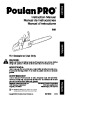Poulan Pro 262 Chainsaw Owners Manual page 1