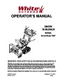 MTD White Outdoor Snow Boss 750T Snow Blower Owners Manual page 1