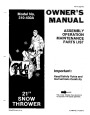 MTD 310 430A Snow Blower Owners Manual page 1