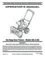 MTD 3AA 3CA Snow Blower Owners Manual page 1