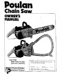 Poulan 245 306 Chainsaw Owners Manual page 1