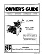 MTD 312-9801000 33-Inch Snow Blower Owners Manual page 1
