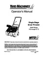Yard Machines 140 E173 Snow Blower Owners Manual by MTD page 1