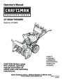 Craftsman 247.88033 33-Inch Snow Blower Owners Manual page 1