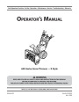 MTD 600 Series K Style Snow Blower Owners Manual page 1